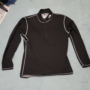 North Face Men's Black Long Sleeve 1/4 Half Zip Pullover Athletic Shirt Sz XXL